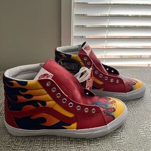 🚨BRAND NEW🚨Vans Sk8-Hi Racer Flames - Men’s 9.5